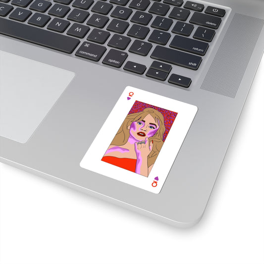 Kiss-Cut Stickers- Sabrina Playing Card